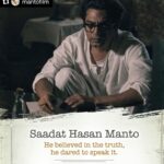 Nawazuddin Siddiqui Instagram - #Repost @mantofilm with @get_repost ・・・ Steeped in sincerity and dyed in honesty, his words depicted the deep colors of our society. #MeetManto @viacom18motionpictures @hp #NanditaDas #Filmstoc @nawazuddin._siddiqui @rasikadugal #PareshRawal #JavedAkhtar #RishiKapoor @gurdasmaanjeeyo @tahirrajbhasin