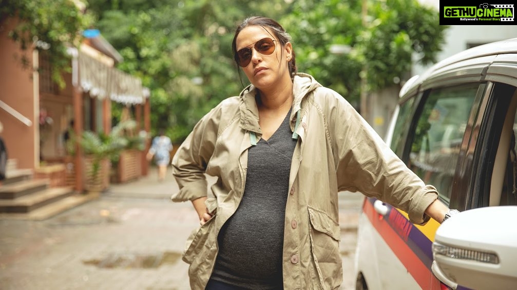 Neha Dhupia Instagram - Bridging the gap between real and reel life 🤰 thank you @behzu @rsvpmovies @ronnie.screwvala @pashanjal @bluemonkey_film @hasanainhooda for giving me all the support and believing in us 🤰 this ones for all the mamas in the making … we make us stronger ❤️ #ACPCatherineAlvarez #Athursday 📸 @ragininath12 @ayeshakhanna20