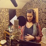 Neha Dhupia Instagram – Dubbing for an action film in your third trimester 🤰is a different ball game … ofcourse I had no idea when I was shooting that I would be coming back to dub some bits in this state … Somewhere between the breathlessness and the back ache and the burps 😆 the only way out was to sit and get thru as opposed to always standing and recreating the force. I love dubbing … it gives you the opportunity to re create so much in such a controlled environment but when you are this pregnant 🤰 one just has to do the same things differently.  This ones for the cast n crew on #sanak … thank you for making me a part of this and now can’t wait for everyone to watch it …. ❤️ @mevidyutjammwal @kanishk.varma #vipulshah @iamroysanyal @rukminimaitra @sunshinepicturesofficial @aashin_shah