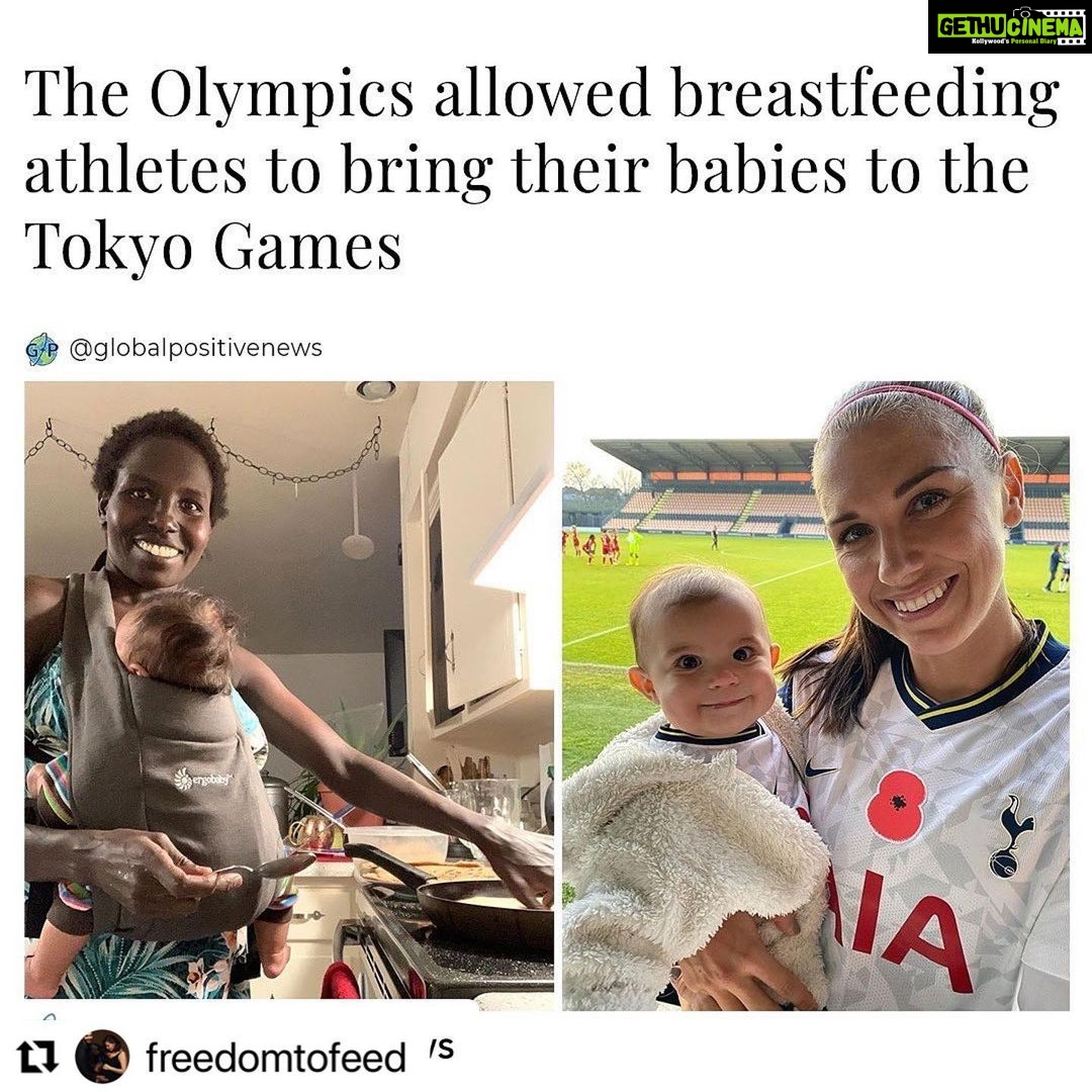 Neha Dhupia Instagram - Thank you for leading the way … here’s an appeal to everyone out there… the only way to normalise BREASTFEEDING 🤱 is by inclusivity and not compelling a working mother to make a choice …. 👉@globalpositivenews Due to the pandemic, the 2020 Olympic Games in Tokyo, Japan, is not allowing international guests, including family members. + Many athletes felt wrong that they have to choose between being parents or athletes and they expressed their feelings. + The Tokyo 2020 organizers issued a statement saying that they will make an exception for breastfeeding athletes. Moms will be able to bring their nursing babies and "a caretaker or a partner to help them out," according to the statement. -- h/t: Today Photos: @aliphine; @alexmorgan13 ••• @globalpositivenews @globalpositivenews @globalpositivenews . . . #caring #heartwarming #positivepsychology #globalpositivenews #news #somegoodnews #tanksgoodnews #goodnewsmovement #Positivenews #positivenergy #positivity #onemillionactsofgood #kindness #kindnessmatters #actsofkindness #olympics #olympics2020 #mother #mothers #athlete #athletes #breastfeeding #babies #moms #olympicgames #tokyoolympics