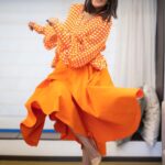 Neha Dhupia Instagram – 🍊… all dressed up and #workingfromhome in @madebycuin @jimmychoo styled by @gumanistylists 📸 @ikshitpatel