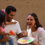 Neha Dhupia Instagram - #happyholi ... love ❤️ and laughter from ours to yours 😍