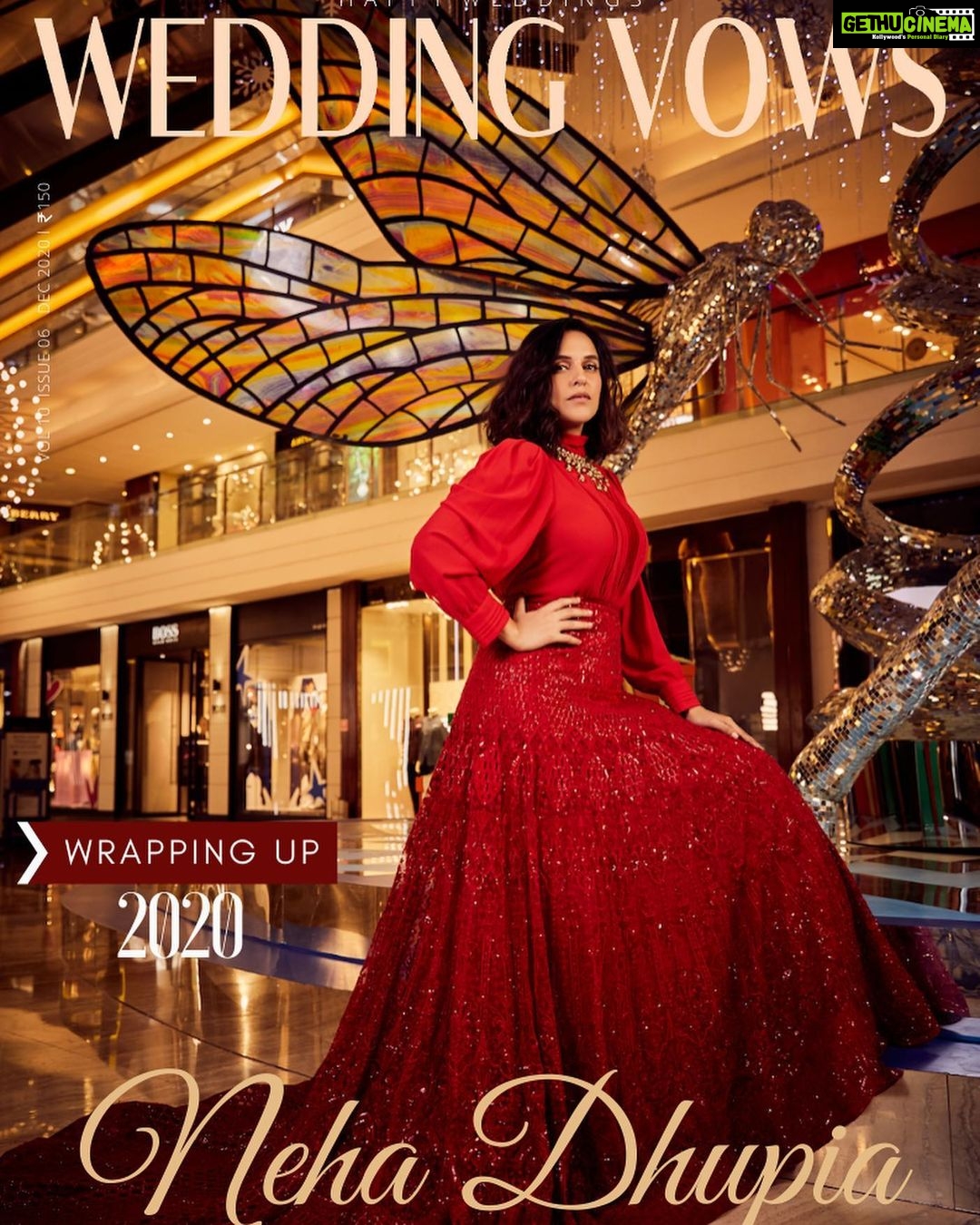 Neha Dhupia Instagram - Thank you team @weddingvows.in and @think_talkies for this wonderful cover story .... ❤️❤️❤️ Produced by: @Maximus_collabs_ CEO: @itsme_daksh Photographer: @Nupuragarwal_ Stylist: @Shnoy09 Make-up & Hair: @Florianhurel Shirt: @Zara Skirt: @Falgunishanepeacockindia Jewellery: @Anmoljewellers Location: @Palladiummumbai Media Consultant: @think_talkies Team Wedding Vows: @Nadiiaamalik