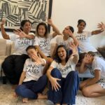 Neha Dhupia Instagram – “Behind every working woman … there are many working women” … My quote for life 🤞 … nothing without my girls … thank you @yountentsomo @gurleengambhir @sukhmanigambhir #serina #shubha #sucha and my ❤️ @mehrdhupiabedi 📸 @angadbedi 😍 t shirts courtesy @1469original #nofilterneha #athomeedition #nfncares @wearebiggirl