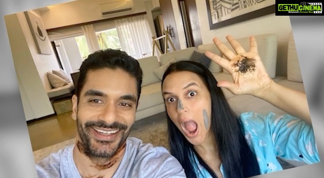 Neha Dhupia Instagram - I am one of those people who can’t survive without Coffee. So @angadbedi surprised me with the best cup of coffee he ever made. It was a trap guys. And his partner in crime was @mcaffeineofficial #CoffeePrank