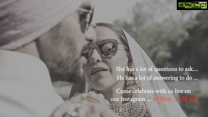 Neha Dhupia Instagram - I have a lot of questions to ask ... he has ALOT of answering to do π... come celebrate our 2 nd anniversary with us live on our Instagram ...TOMORROW 7.30 pm 10 th May ... phir mat bolna , invite nahi kiya π€ͺπβ€οΈ ( DM urquestions to me , or ask them here ... I ll be asking him everything !!! )