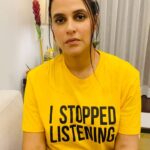 Neha Dhupia Instagram – Pretty in pink, handsome in blue, healthy in yellow. If you believe in gender equality, join a great new initiative called #ImwithYellow. All you have to do is PLEDGE. Go to http://bit.ly/38ZXqT7 It’s a cause, we all must support. @PregaNews we applaud you! If you believe boys and girls are equal, pledge and tag your friends in this post. 
I pledge, #ImwithYellow 💛
#ImwithYellow #genderequality #GenderNeutrality #PregaNews #WomensDay.
Pledge on the Prega News website and unlock an exclusive surprise.
www.preganews.com/imwithyellow