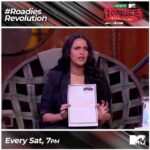 Neha Dhupia Instagram – It’s Saturday … time to tune into @mtvindia tonight at 7pm … #roadiesrevolution … its unstoppable 🤟👊 @mtvroadies #gangneha