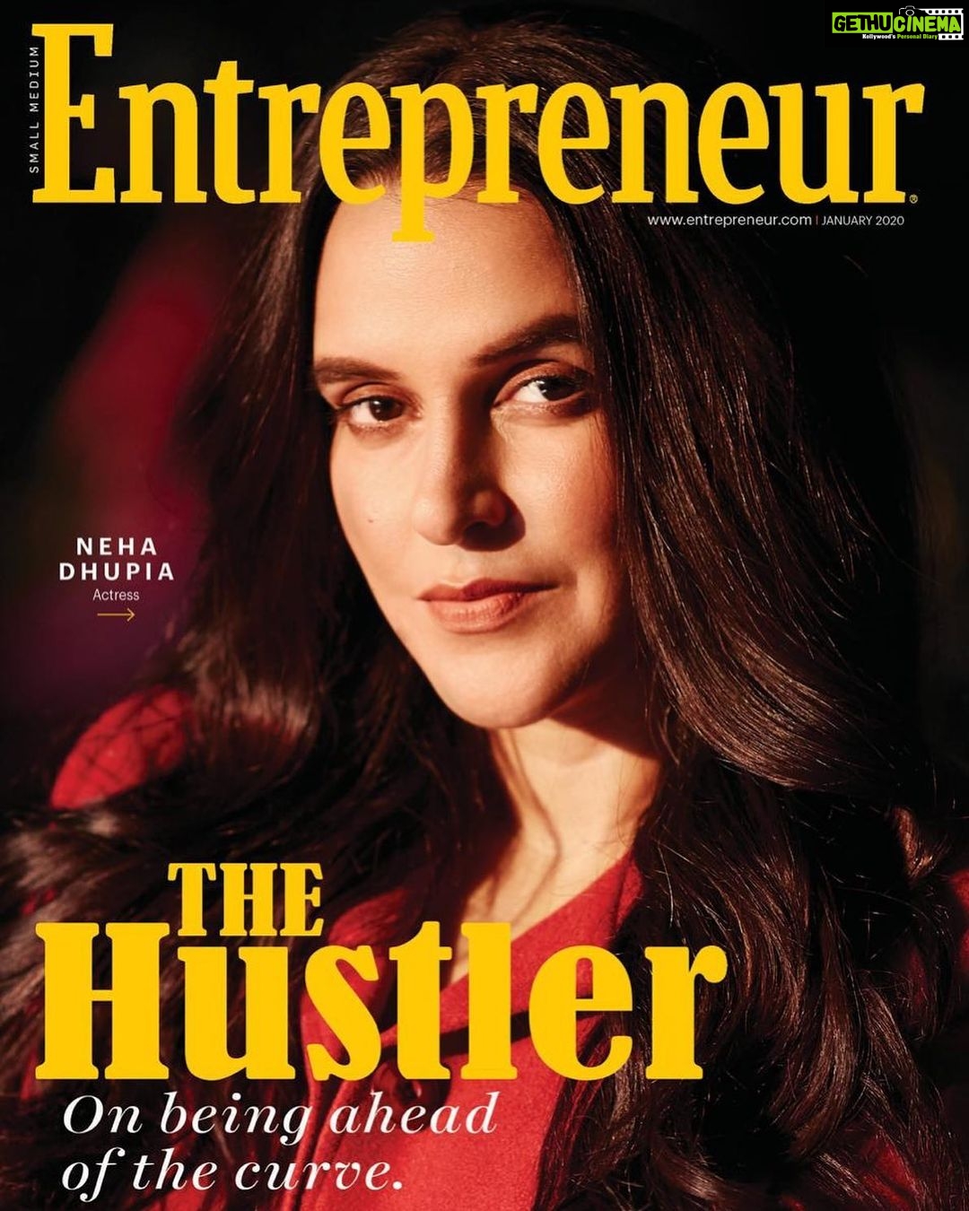 Neha Dhupia Instagram - The hustler indeed 🤞 ... thank you @entrepreneurind for making me your cover girl this month... 2020 🚀. Creative Head, Director, and Storyline: @priyadarshinipatwa Producer: @ritu.marya Cinematography: @soumikkar Photography: @sardarsinghvirk Post Production Supervisor: Sakshi Batra Video Editor: Sanil Tiwari Stylist: @gumanistylists Makeup : @melwanishweta Hair: @hamidahairartis Location: @reflectionbarandkitchen PR: @think_ink_communications