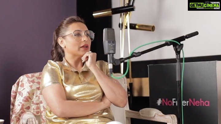Neha Dhupia Instagram - An actor, mother and a force of nature whoβs given consistently brilliant performances film after film. She is a queen by birth, attitude and destiny. For the first time evvveerrrrrr No filter #ranimukherjee πππ₯ ... Only on @jiosaavn co produced by @wearebiggirl ... link in bio π