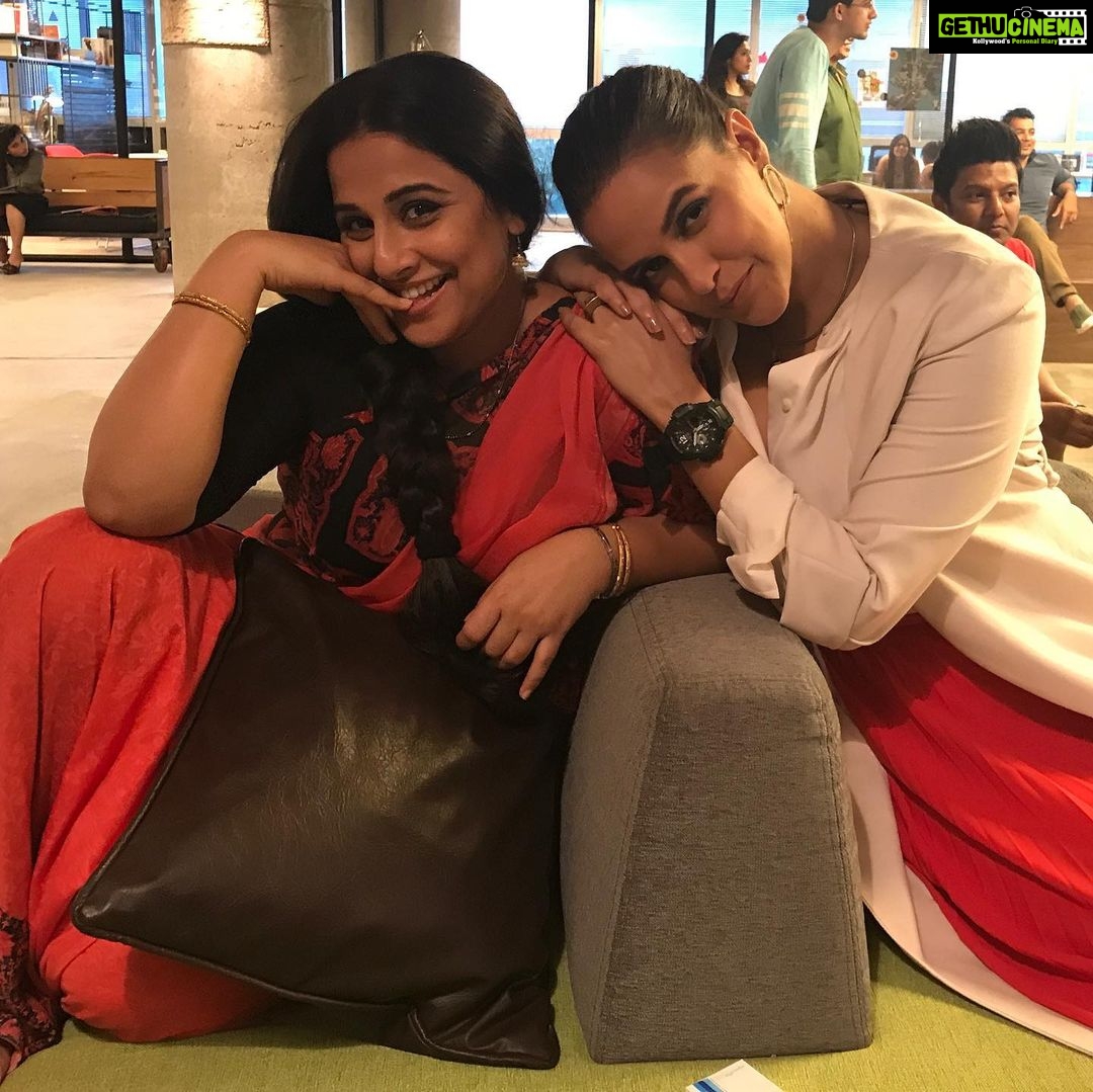 Neha Dhupia Instagram - As We complete Two years of #tumharisulu today .... I can’t thank @atulkasbekar @sureshtriveni @tanuj.garg @findingshanti @ellipsisentertainment @manavkaul @vjymorea and ofcourse @balanvidya enough times for making me a part of #sulu s world . Also saying this for the 💯 th time ... @balanvidya I adore you 🥰🥰🥰