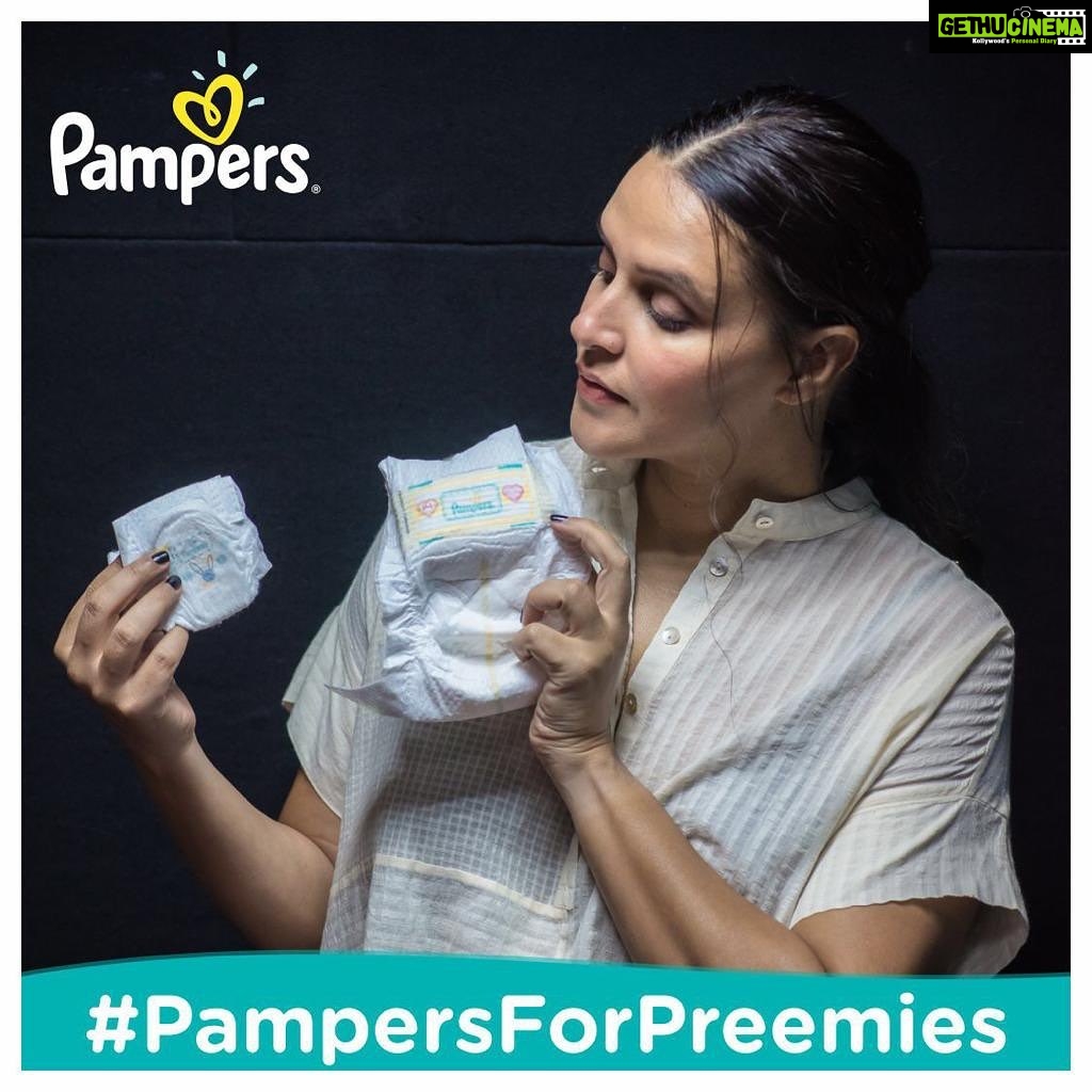 Neha Dhupia Instagram - The diaper you see in my hand is the smallest Pampers, especially designed for the soft, delicate skin of Preemie babies. It was created by Pampers with the help of NICU nurses – to wrap even the most vulnerable premature babies, weighing as little as 500 grams, in the trusted comfort and protection of a Pampers diaper. Since our daughter came into our lives, we realised parenting is so beautiful, yet even the smallest to the largest thing gets us worried about our babies especially in the early days. As I share this thought, I can only imagine what parents of these tiny babies must go through in the initial months . These gorgeous bundles of joy need that extra love and care. India sees the highest number of premature births in the world. This #WorldPrematurityDay, @PampersIndia will donate their Preemie diapers across Government Hospitals in India basis the number of pledges. Please click the link in my bio to pledge your support! 1 Pledge=1 Preemie Diaper Donated by Pampers India Show your love and support for these wonderful babies. Like this post or comment with a yellow heart to help spread the word! #PampersForPreemies #WorldPrematurity Day #PampersBaby #Pampers #PampersIndia #MomandBaby #Babylove #MomGoals #BabyGoals #NewBorns #SkinCare #BabyProducts #BabyCare #MomLife #PampersPromise #Preemies #PrematureAwarenessMonth