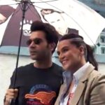 Neha Dhupia Instagram - @rajkummar_rao in da house ... @jiosaavn co produced by @wearebiggirl