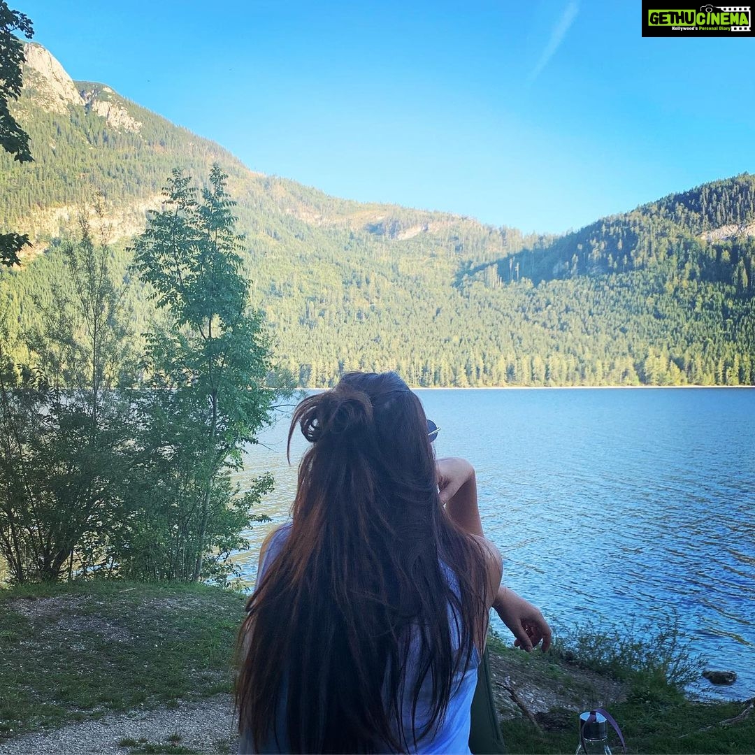 Neha Dhupia Instagram - “Make your heart like a lake with a calm still surface and great depths of kindness” ... Lao Tzu #VivaMayr #altaussee Altaussee