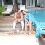 Neha Dhupia Instagram – Best headrest ❤️ @angadbedi … 📸 @centaragrandmaldives 🌊🐬☀️