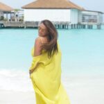 Neha Dhupia Instagram - Sea-sleep-eat-repeat ... loving each day ... thank you @centaragrandmaldives #ootd @since1988.in Centara Grand Island Resort & Spa Maldives