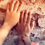 Neha Dhupia Instagram - ❤️❤️❤️❤️❤️❤️ #Repost @angadbedi with @get_repost ・・・ Feels ... Us ❤️... 8months of holding these cute little hands @mehrdhupiabedi @nehadhupia ❤️