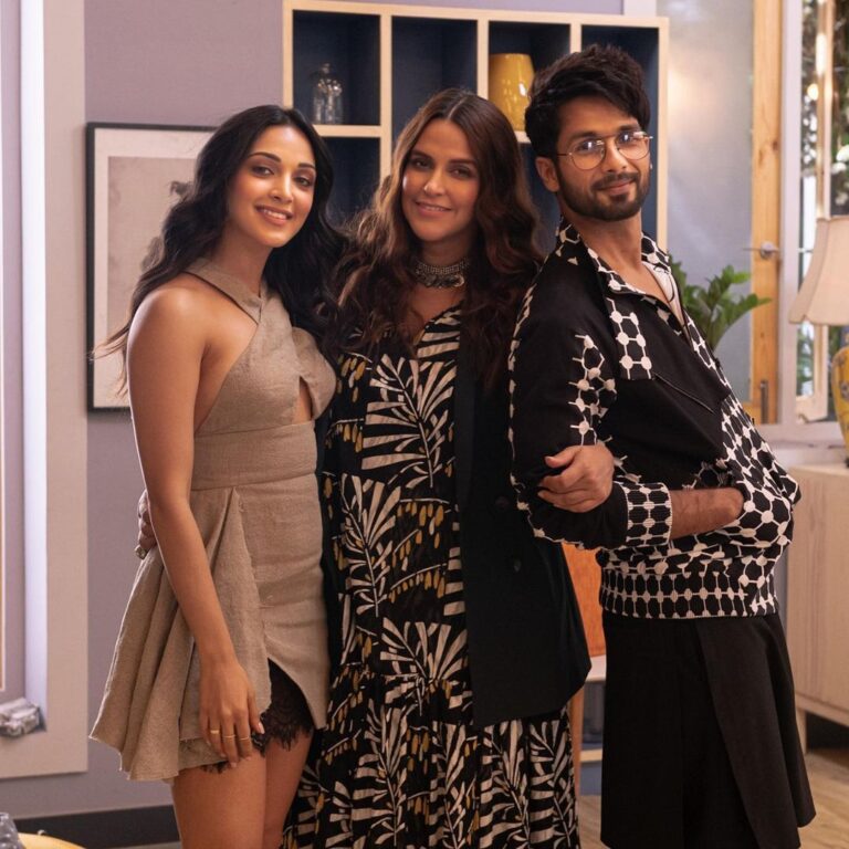 Neha Dhupia Instagram - #kabirsingh aka apna @shahidkapoor 💪and his bff apni @kiaraaliaadvani ❤️ are in daaaaaa house... watch another exciting episode of #bffswithvogue tonite at 9pm on @colorsinfinitytv 💕🏠🤩... brought to you by @realisadiamond @jeepindia 📸 @thememoryalbum_