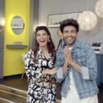 Neha Dhupia Instagram – Its been a riot shooting with these two crazies @jacquelinef143 and @kartikaaryan 🤩🤣 Catch them on the next episode of #BFFsWithVogue, this Saturday at 9 PM on @ColorsInfinity! @jeepindia @realisadiamond_in ❤️😈