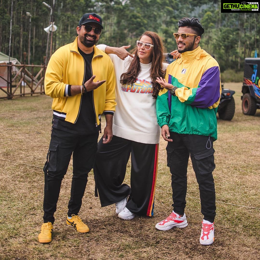 Neha Dhupia Instagram - Thatโs Me with my favourite boys @rannvijaysingha @raftaarmusic and you guys are one episode away from the real stuff ... culling โ
... up next the journey ๐ ... #roadiesrealheroes ๐ธ @rjdeigg