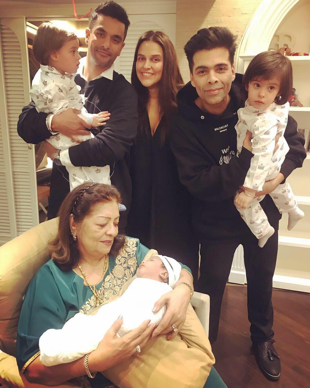 Neha Dhupia Instagram - #happybirthday my dearest Roohi and Yash 😍 ... I still remember the first time we met and both of you screamed out loud ... “bbbbaaaaabbbbbyyyyyy”.... I may not be joining you for your birthday celebrations this time as I will be busy 💤 ... but I promise I ll create havoc with you very very soon... ❤️ @mehrdhupiabedi