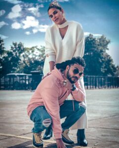 Neha Dhupia Instagram - ROARING 🐯 WITH RAA .... @raftaarmusic 🔥👊❤️ #roadiesrealheroes