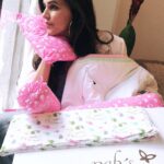 Neha Dhupia Instagram – Bedding so comfortable for babies that i feel like diving into it too … thank you @pabsco for these gorgeous pieces … 💕💕💕💕