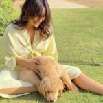 Neha Sharma Instagram - 👯‍♀️🐶🩴💕🐾☀️Just what an afternoon at @suryagarh looks like..all things love..muse @aishasharma25 and #planto-the dog who eats plants..#suryagarh #suryagarhjaisalmer OOTD: styled by @sheefajgilani 👗: @since1988.in Jwellery: @bhanijewels Hair and 📷 : @tejisinghofficial Suryagarh Jaisalmer