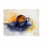 Neha Sharma Instagram - Sunshine in a cup...latest one from my quarantine painting series 🥂 #myart #watercolor #lovepainting