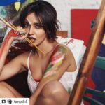 Neha Sharma Instagram – #throwback to the @fhmindia shoot which let me paint the canvas and me 😂
