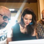 Neha Sharma Instagram - Working on something super exciting with these two @samkhan @sahir_raza #workmode #webiscool 😬👏🏼👏🏼