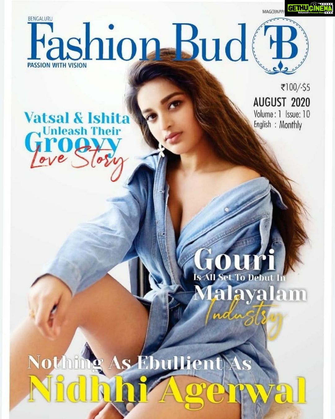 Nidhhi Agerwal Instagram - On the cover of @fashionbudmagazine 🦋 📸 @keegancrasto