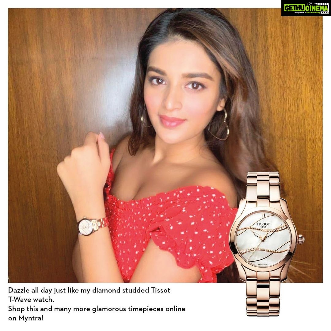 Nidhhi Agerwal Instagram - Find this beautiful #Tissot #Twave watch and more such elegant timepieces by @tissot_official now on @myntra 🤩✨ #ThisIsYourTime to shop #tissotonmyntra