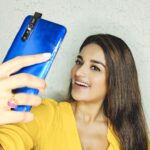 Nidhhi Agerwal Instagram - #GoPop with the new topaz blue #VivoV15Pro. Its 32MP pop-up front camera works wonders! Available in stores now! To know more about the product, checkout link in @vivo_india 's bio.