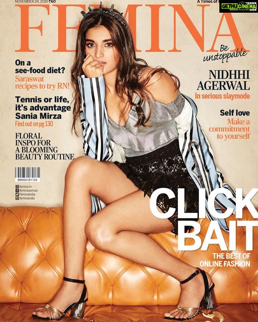 Nidhhi Agerwal Instagram - On the cover of #femina 🤩 You got that right femina, I am in serious slaymode 💥