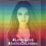 Nidhhi Agerwal Instagram - #section377 #loveislove so proud of my country today! 🌈