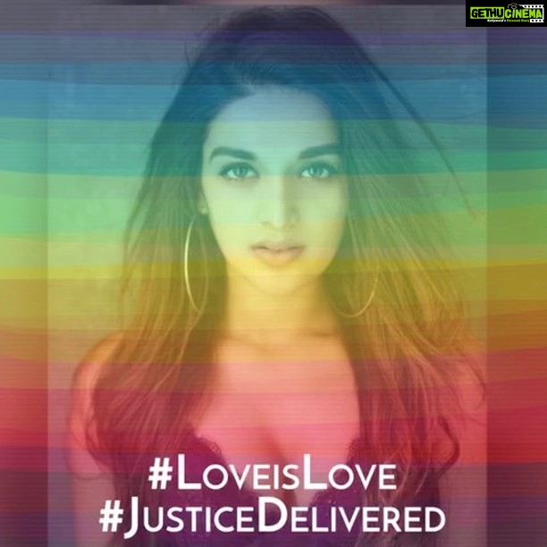 Nidhhi Agerwal Instagram - #section377 #loveislove so proud of my country today! 🌈