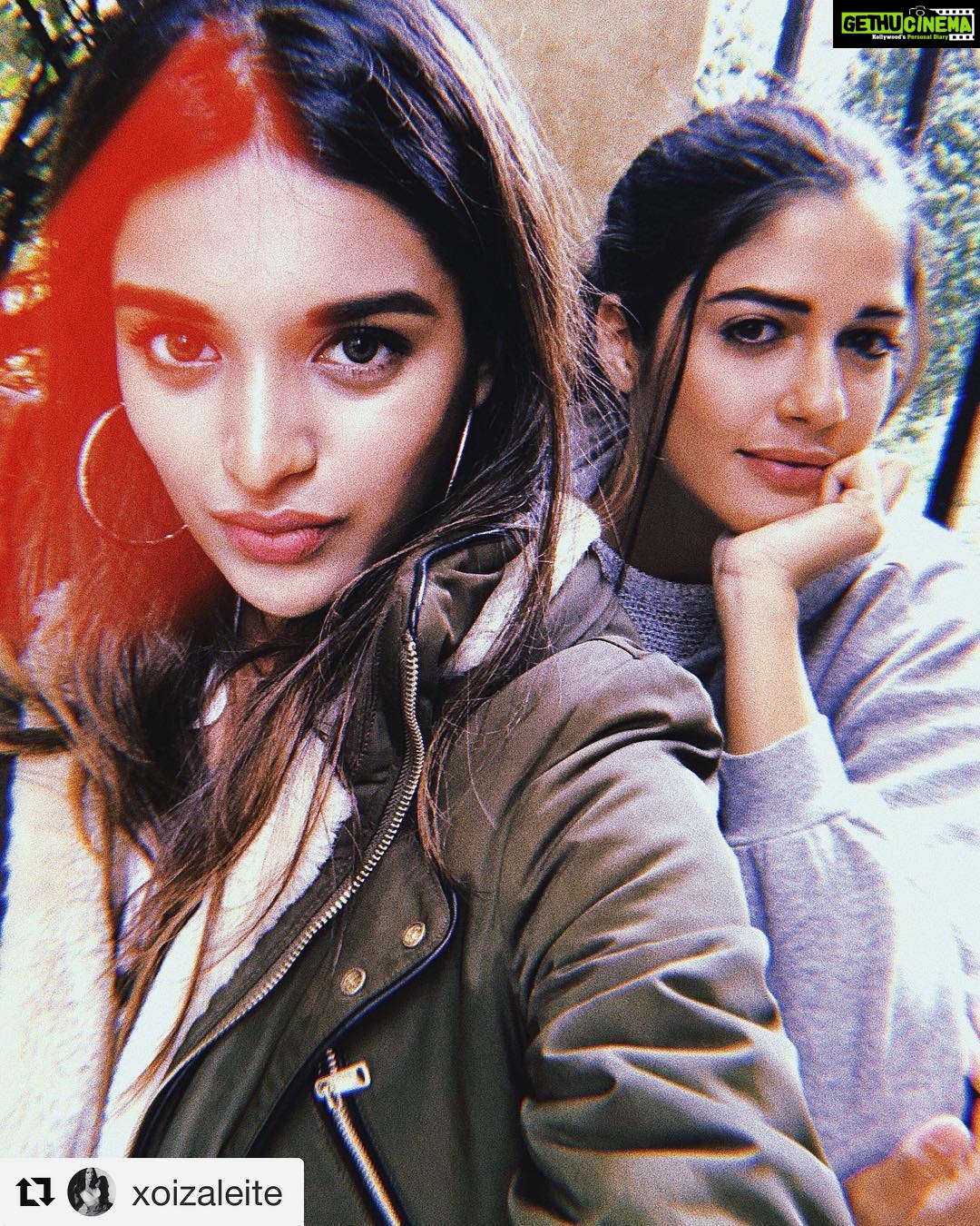 Nidhhi Agerwal Instagram - #Repost @xoizaleite with @get_repost ・・・ enjoying the good weather 😅🇬🇧💦☔️⚡️✨ @nidhhiagerwal