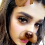 Nidhhi Agerwal Instagram - It’s ALWAYS all about the bling! Glitter eyes 😍 #stillmyfavouritefilter 🦄🐶