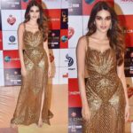 Nidhhi Agerwal Instagram - At #zeecineawards2017 SPECIAL SPECIAL night for me ☺️✨🌈🦋🙏🏼 Hair- @shefali_hairstylist.81 Styling- @anishagandhi3 @rochelledsa Wearing- @falgunishanepeacockindia @falgunipeacock @shanepeacock #falgunishanepeacockindia Ps: I got ready in 15 minutes today. Not kidding. Had no option. ✌🏼