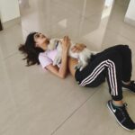Nidhhi Agerwal Instagram – Happy days with happy 🐶☺️