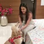 Nidhhi Agerwal Instagram - Being with happy makes me happy 🐶❤️