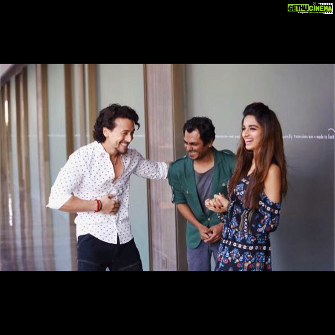 Nidhhi Agerwal Instagram - Guess why we're laughing so much 😂 #munnamichael @tigerjackieshroff @nawazuddin._siddiqui