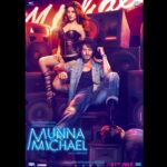 Nidhhi Agerwal Instagram - Super-excited for our trailer launch event today! 🤗 @sabbir24x7 @tigerjackieshroff @eros_now @vikirajani @filmsnextgen #munnamichael #MunnaMichaelPoster #MunnaMichaeltrailer