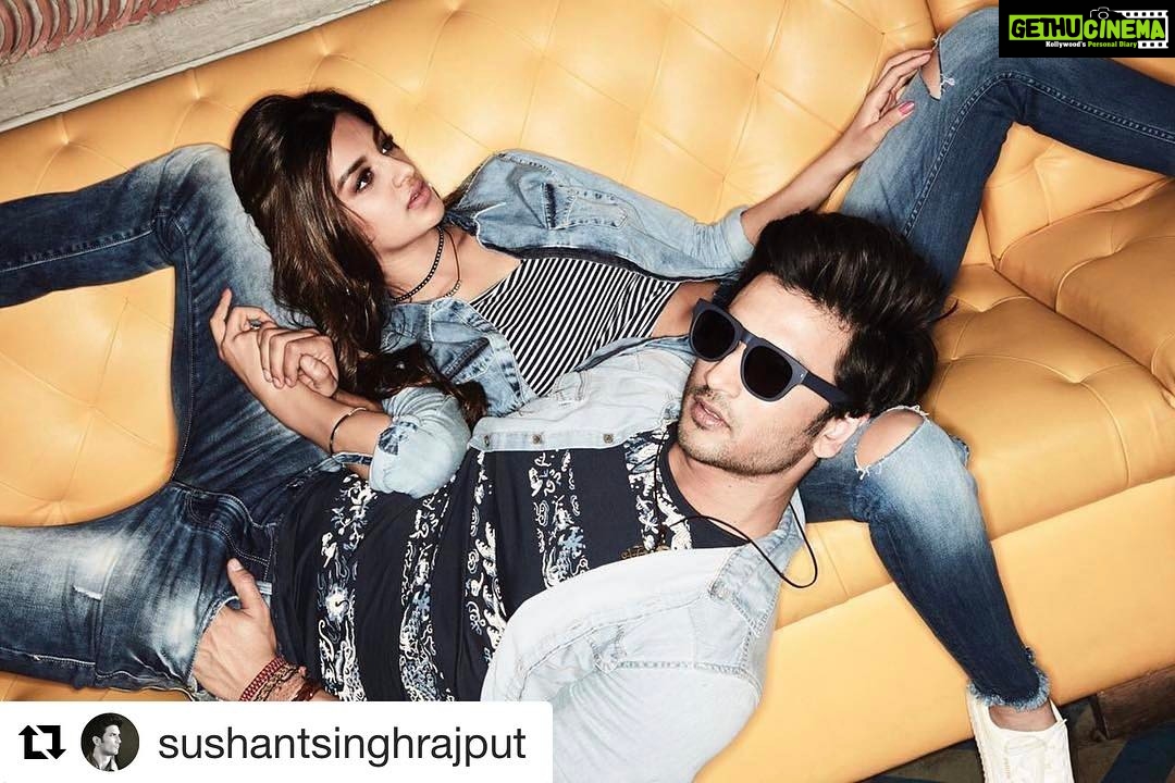 Nidhhi Agerwal Instagram - 😎 @flyingmachine80 #Repost @sushantsinghrajput with @repostapp ・・・ Check out the new collection of @flyingmachine80