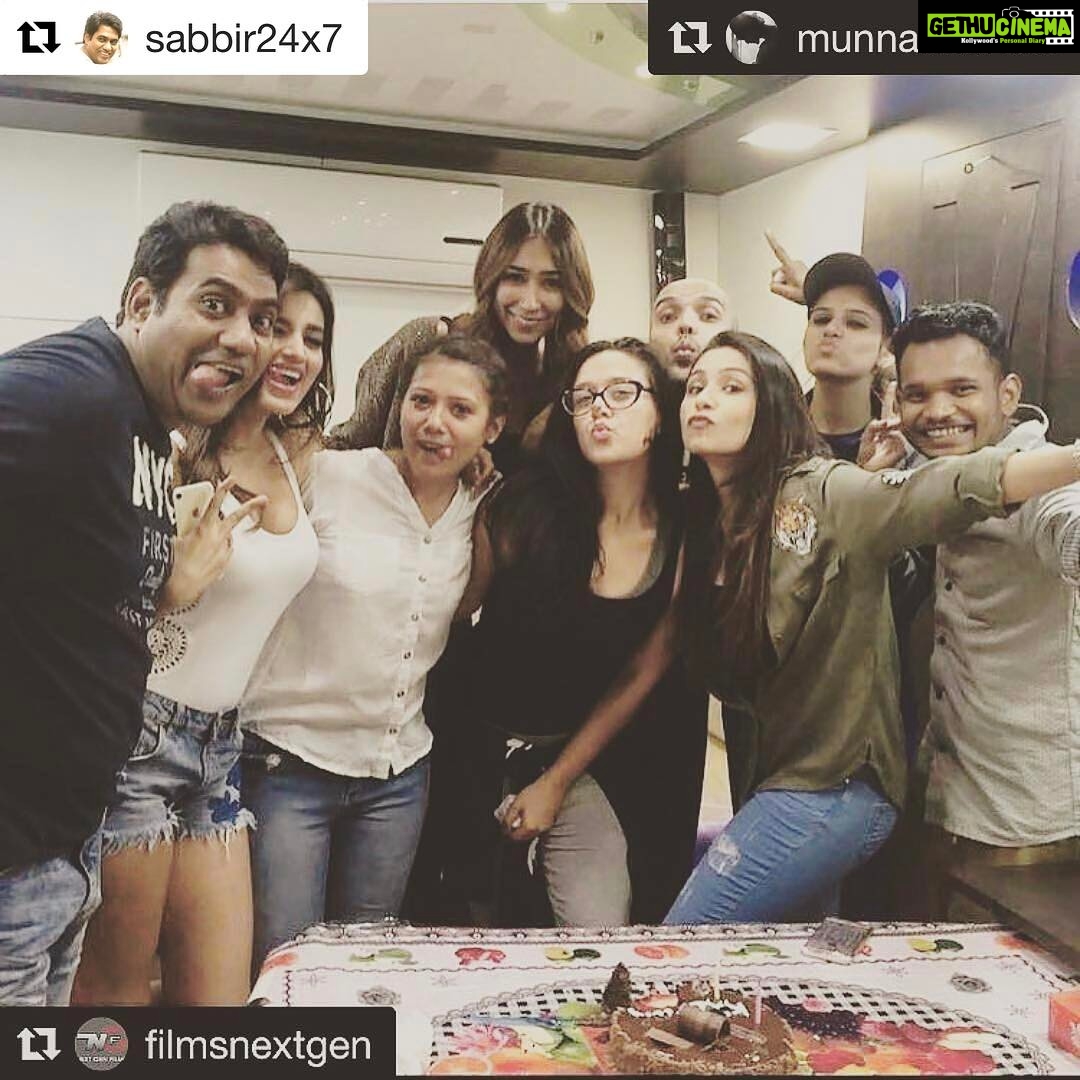 Nidhhi Agerwal Instagram - Happy Birthday @kishushroff ❤️🎂 to a better day time picture 😝😘 #munnamichael#onset