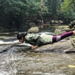 Nivetha Thomas Instagram - Dip dip barsa paani - asana #blessing