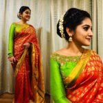 Nivetha Thomas Instagram - ❤️💚 For #LuckyMall opening in Vizag.. #SareesAreEternal