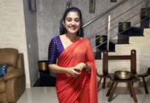 Nivetha Thomas Instagram - When an old saree gently reminded me she existed and then gave me a hug..