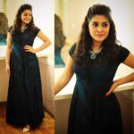 Nivetha Thomas Instagram - For the show, Koncham Touch Lo Unte Cheptha, wearing a beautiful @asmitha.madhulatha creation! 😊 Thank you for all the hard work guys! @asmitha79 and @madhulathareddy 💚